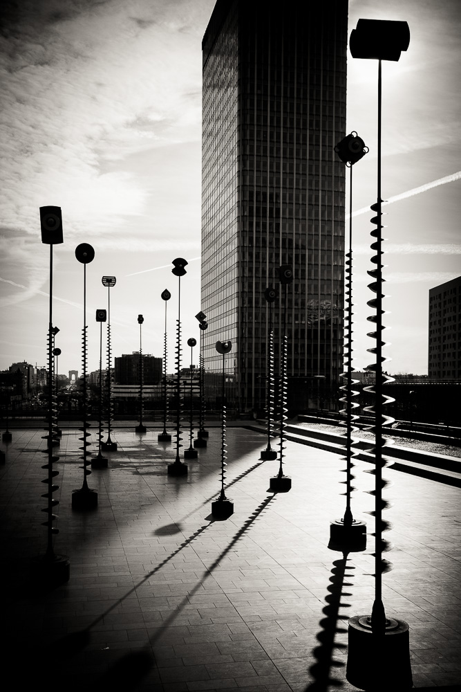 Contre-jour sur l'esplanade